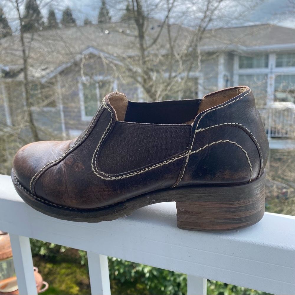 Dromedaris Kai Slip On Leather Heel Shoes 38/7/5.5